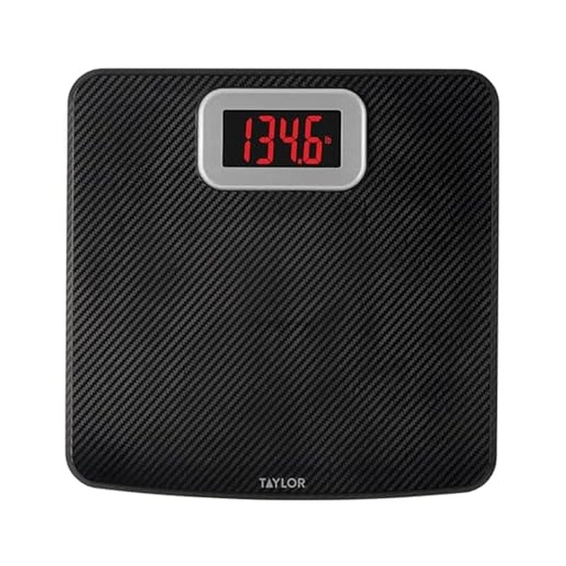 Taylor Digital Scales 400 LB Capacity Carbon Fiber Antislip Mat 118 x 118 Inches Black